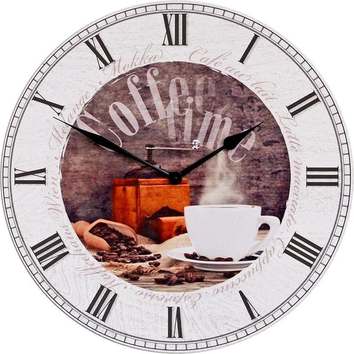 Safe Wanduhr Coffee Time gross