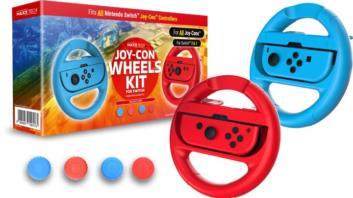 Maxx Tech - Joy-Con Wheels & Grip Kit for Nintendo Switch 2/1 (Switch)
