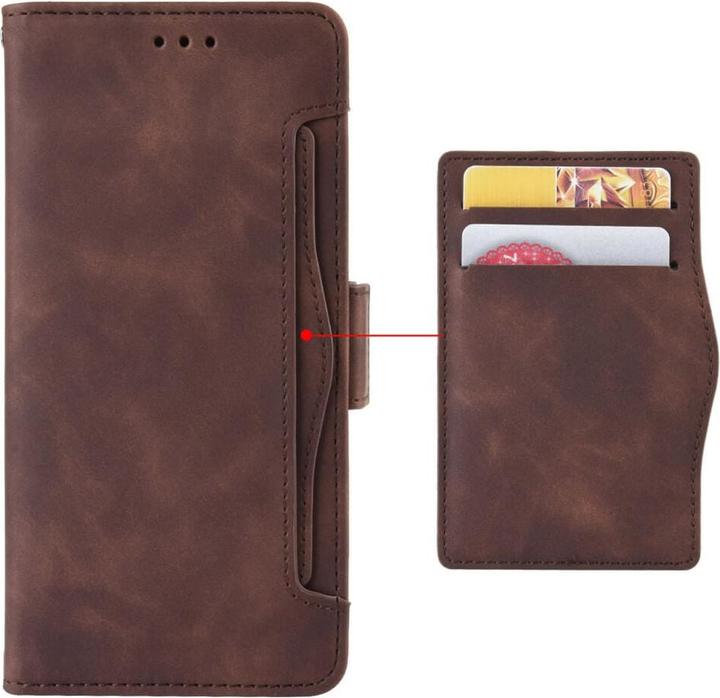 Produktbild Cover-Discount iPhone 15 Pro Max - Etui mit vielen Kartenfächer braun (Apple iPhone 15 Pro Max)