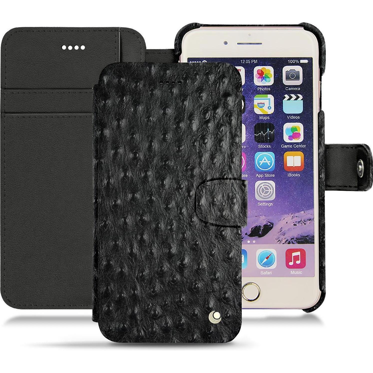 Noreve Lederschutzhülle Wallet (Apple iPhone 7 Plus), Smartphone Hülle, Braun