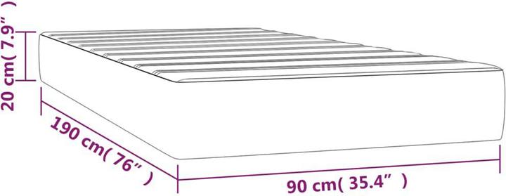 Actual product image VidaXL Moyna (90 x 190 cm, Spring core)