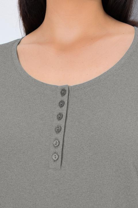 Produktbild Ulla Popken Basic Shirt, Knopfleiste, regular, Langarm (42, 44)
