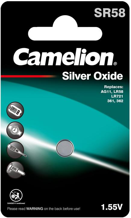 Actual product image Camelion Battery SR58 Silver Oxide ( 1 piece) (1 pcs., SR58, 21 mAh)