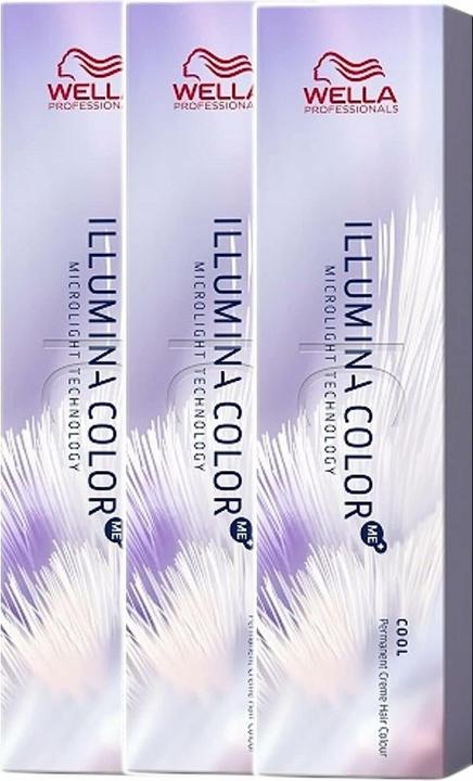 Wella 3er Professionals Illumina Color 10/81 Hell Lichtblond Perl Asch 60 ml (Hell Lichtblond Perl Asch)