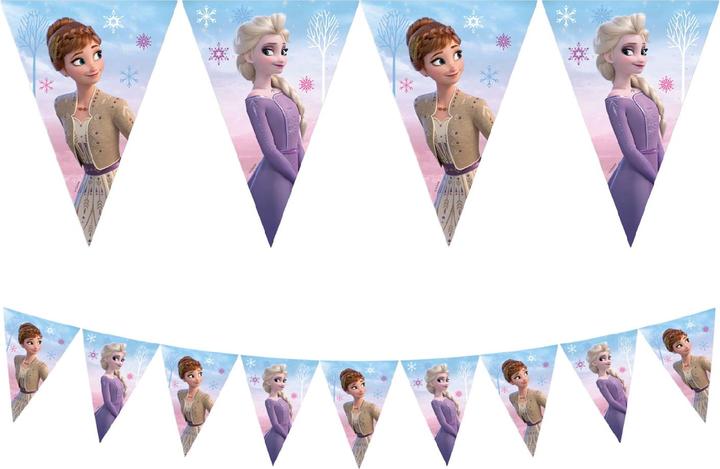 Actual product image Magni Procos 93843 - Flag banner Frozen 2 Wind Spirit, FSC® Mix, hanging decoration, garland, birthday (1 pcs.)