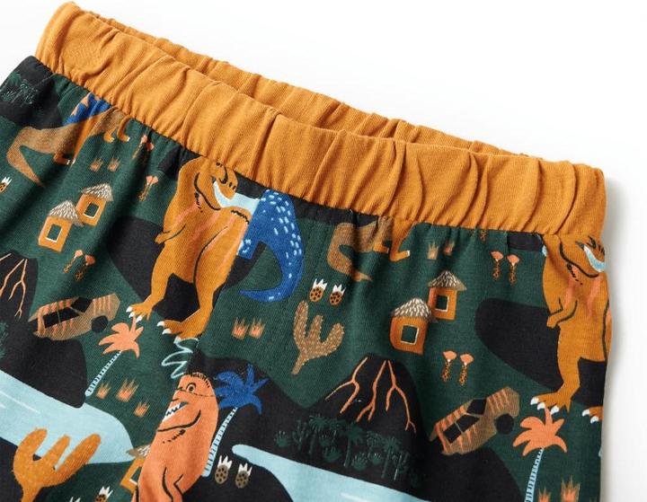 Produktbild vidaXL Kinderpyjama mit Langen Ärmeln Dunkelgrün 128,Material (128)