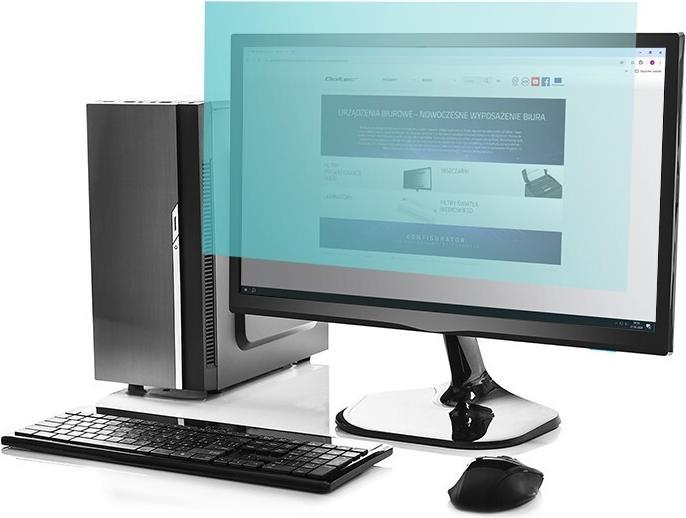 Qoltec Blauwlichtfilter 24 | 16:9 | oogverzorging | ontspiegeld | mat | per monitor
