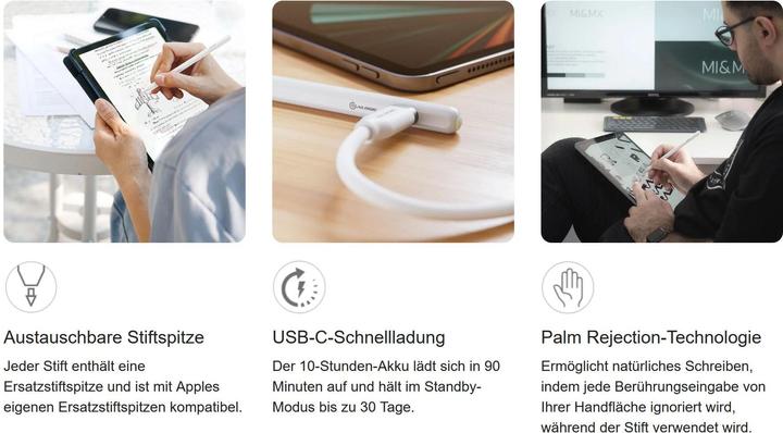 Produktbild Alogic iPad Eingabestift mit kabelloser Aufladung