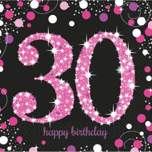 Amscan, Servietten, Froher Geburtstag (1 x, 33 x 33 cm)