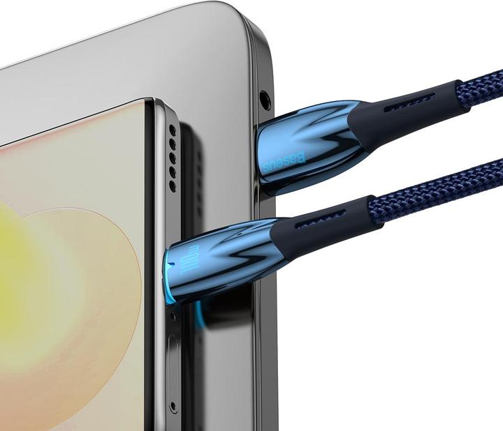Immagine prodotto Baseus Cavo USB per USB-C Glimmer Series, 100W, 1m (blu) (1 m, USB 2.0, 100 W)