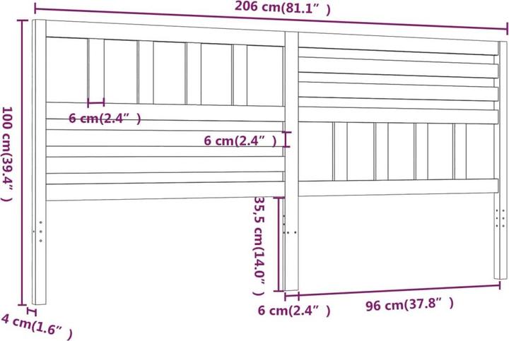 Actual product image VidaXL Kipper (206 x 4 x 100 cm)