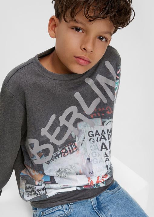 Produktbild s.Oliver Sweatshirt Sweatshirt mit Artwork (M)