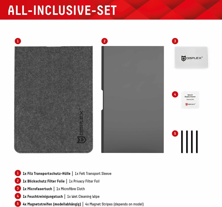 Produktbild Displex Privacy Safe, Laptop Blickschutzfilter (16.20", 16 : 10)