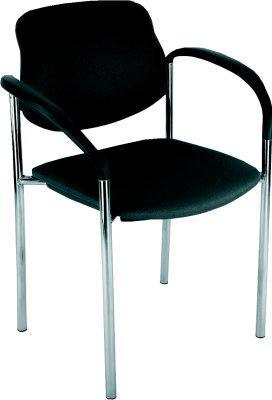 Produktbild NoName Besucher Stuhl STYL m.Arml. chrom/schwarz