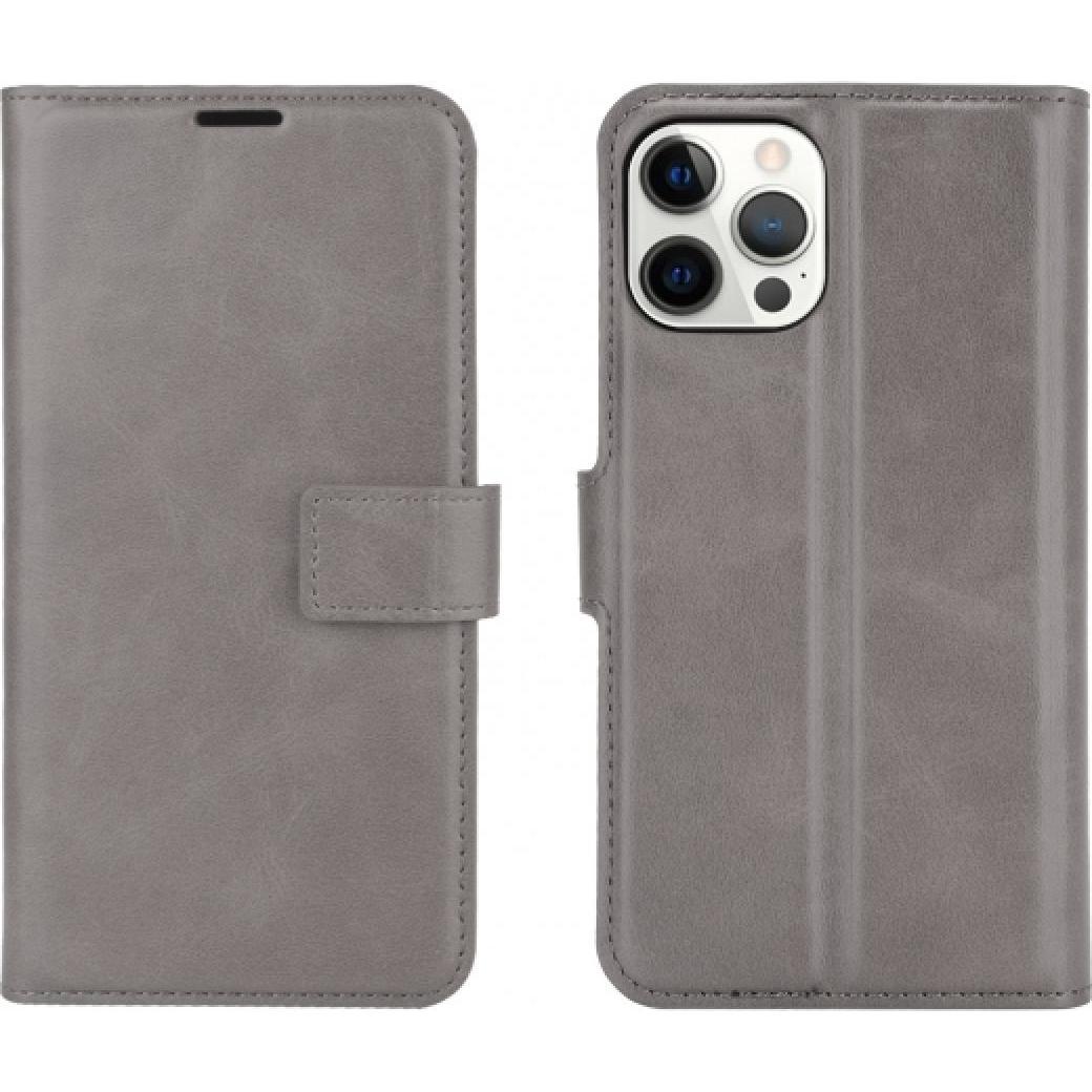Screenguard CardLounge Apple iPhone 12 Pro Max Leder Hülle (Apple iPhone 12 Pro Max), Smartphone Hülle, Grau