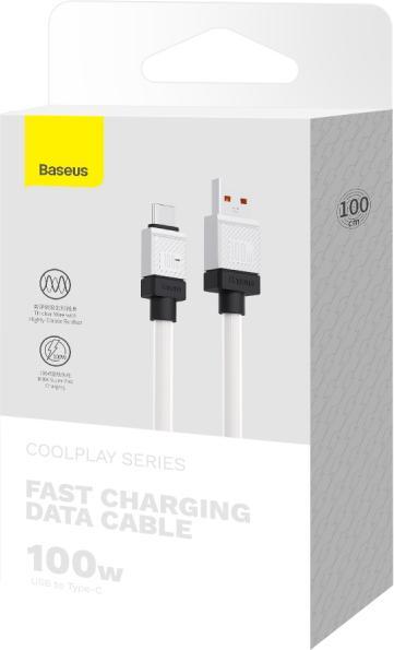Immagine prodotto Baseus Cavo USB do USB-C CoolPlay 100W 1m (bianco) (1 m, 100 W)