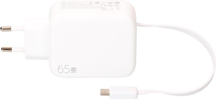 Produktbild Max Hauri Schnellladeadapter GaN 1x USB-C Kabel 1x USB-C PD/QC 65W (65 W, 2 Ports)