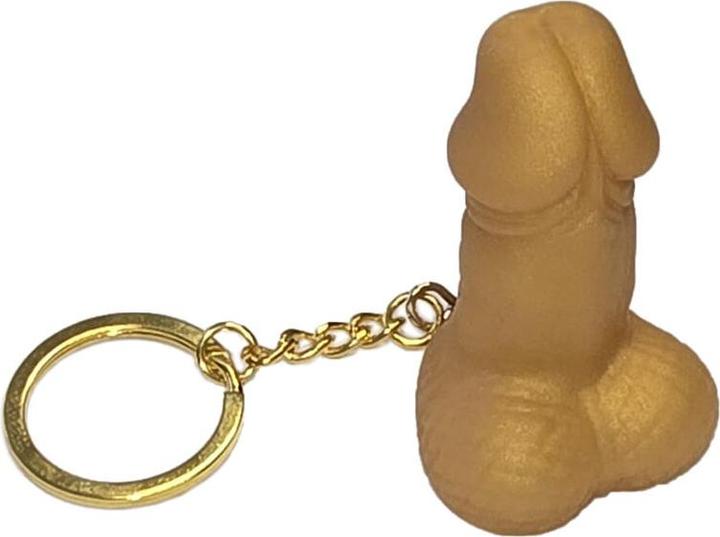 Diablo Picante Schlüsselanhänger In Penisform, Goldfarbe