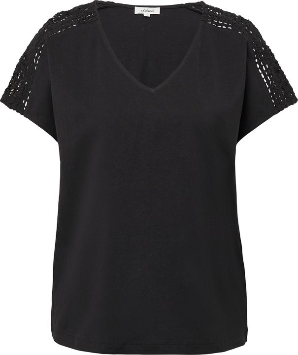 Produktbild S.Oliver T-Shirt T-Shirt im Relaxed Fit mit Häkelspitze (40)