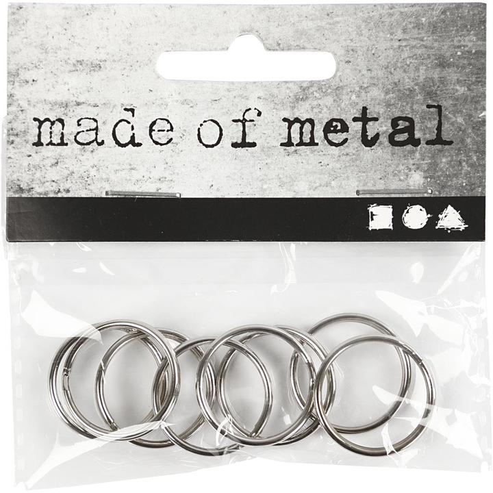 Immagine prodotto Creativ Company Schlüsselringe 20mm, Set mit 8 Stück, aus Metall