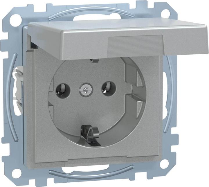 Produktbild Merten SCHUKO-Steckdose mit Klappd., IP44, BRS, MEG2414-0460