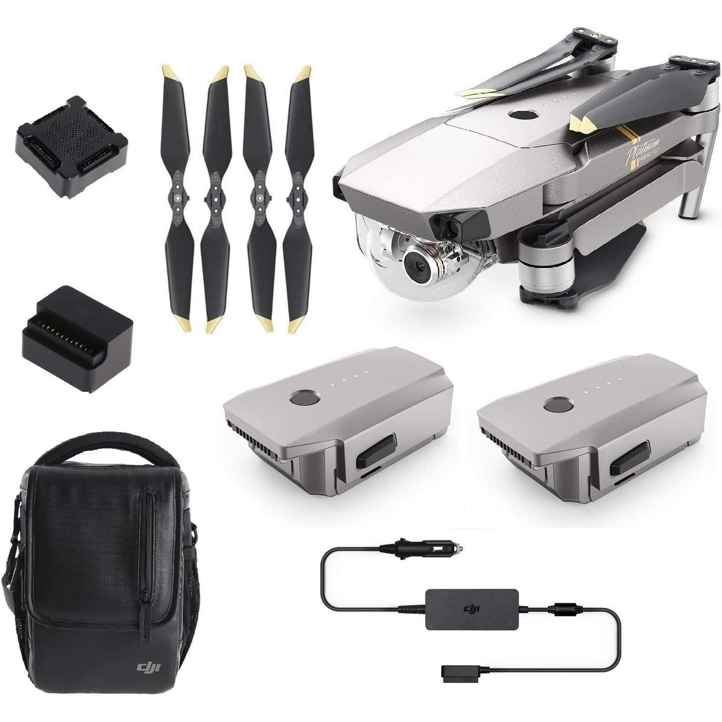 DJI Mavic Pro Platinum Drohne mit 3-Achsen-Gimbal, 4K-Kamera und verbesserter Flugleistung (734 g), 