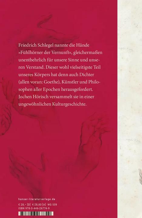 Produktbild Hände (Deutsch, Jochen Hörisch, 2021)