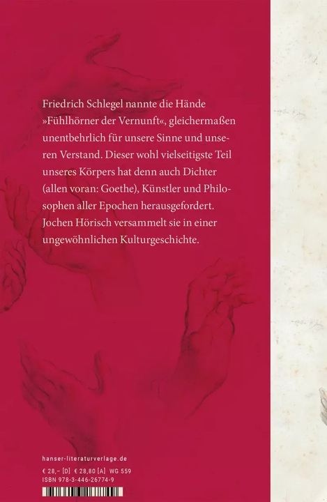 Produktbild Hände (Deutsch, Jochen Hörisch, 2021)