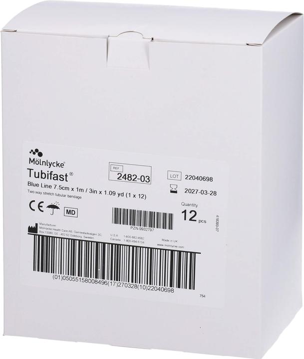 Produktbild Mölnlycke TUBIFAST 2W 7.5CMX1M BLAU
