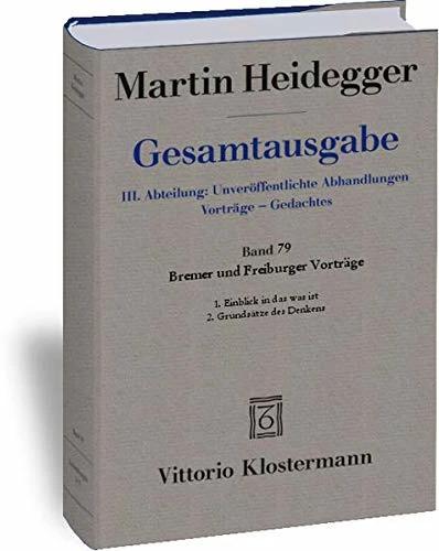 Actual product image Bremer und Freiburger Vorträge (German, Martin Heidegger, Petra Hunter, 2005)