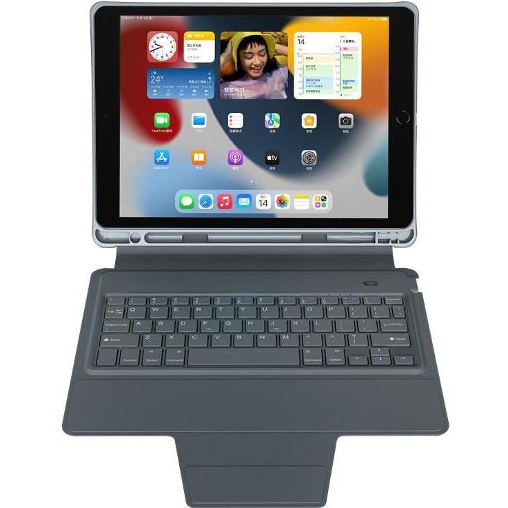eSTUFF Folio Keyboard Case iPad 10.2 DE Layout German QWERZ layout. Bluetooth 5.0 connection. micro (DE, iPad 10.2), Tab...