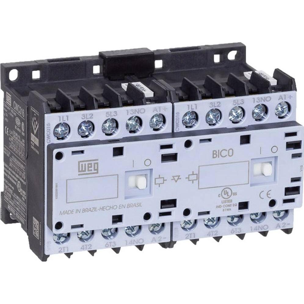 Weg CWCI07-01-30D24 Wendeschütz 6 Schliesser 3 kW 230 V/AC 7 A mit Hilfskontakt, Relais