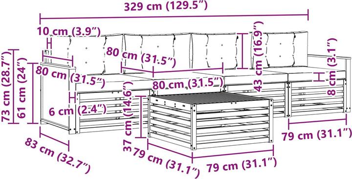 Produktbild vidaXL Outdoor-Sofa