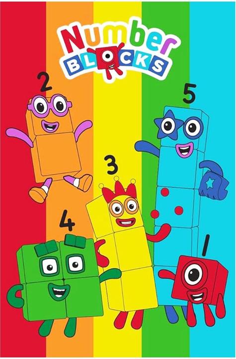 Immagine prodotto Numberblocks Pile Arcobaleno Coperta (150 x 100 cm)