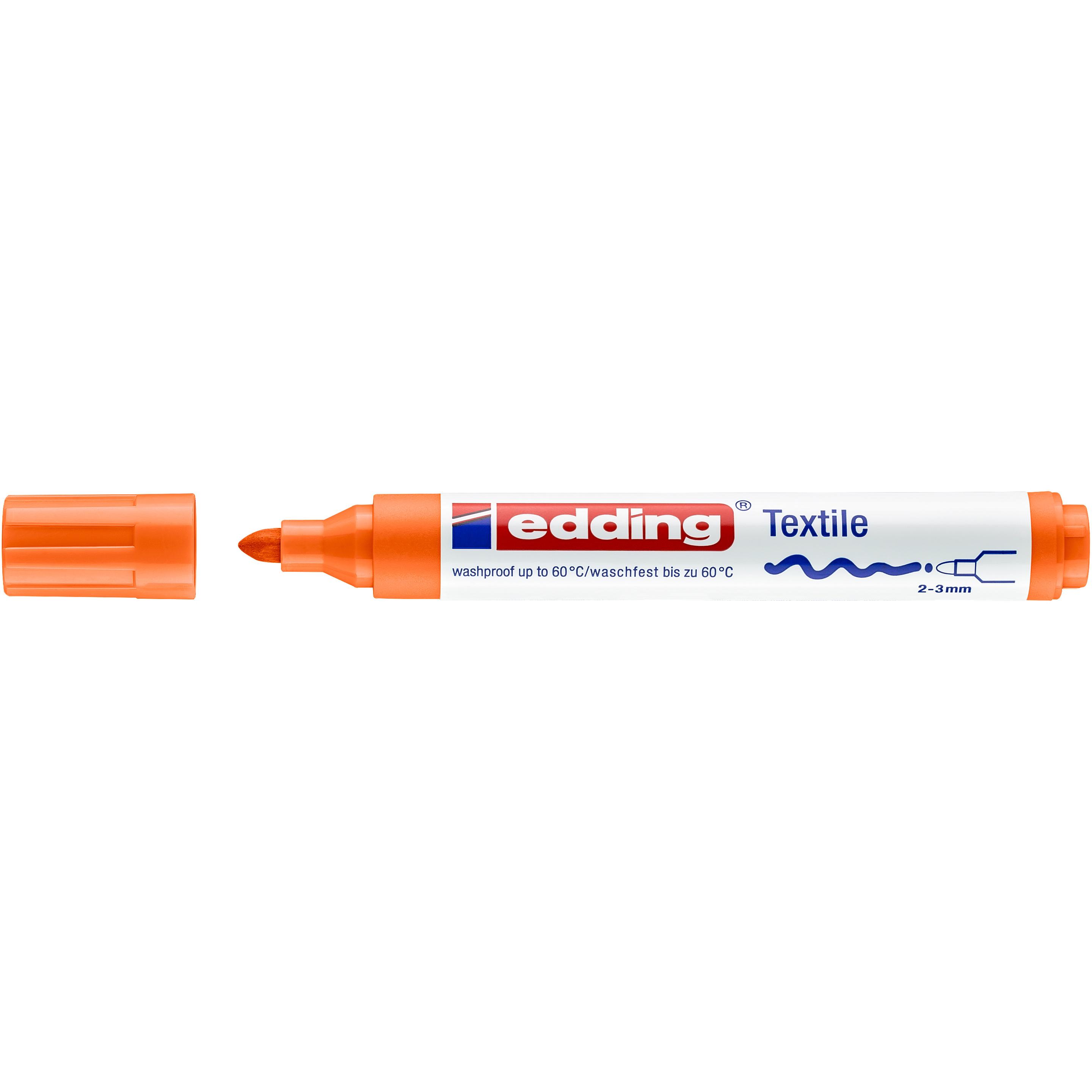 10x Edding, Marker, Textil Marker 4500 (Orange, 2 mm, 1 x)
