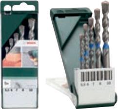 Actual product image Bosch Professional Zubehör 5-piece concrete drill bit set 5.5 x 85 6.0 x 100 7.0 x 100 8.0 x 120 10.0 x 120 (5.5 mm, 6 mm, 7 mm, 8 mm, 10 mm)