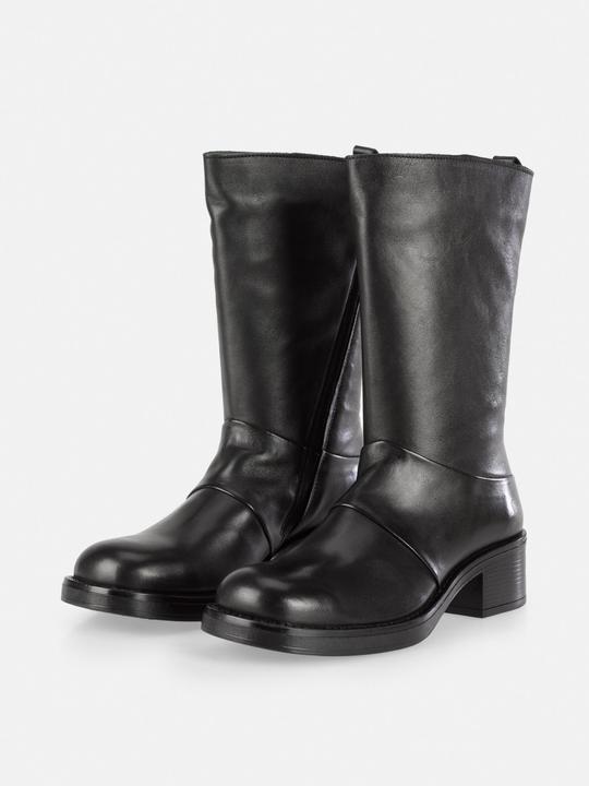 Produktbild Felmini JULITE D930 Bikerstiefel mit quadratischem Vorderteil, gefertigt aus echtem, weichem schwarzem Leder (36)