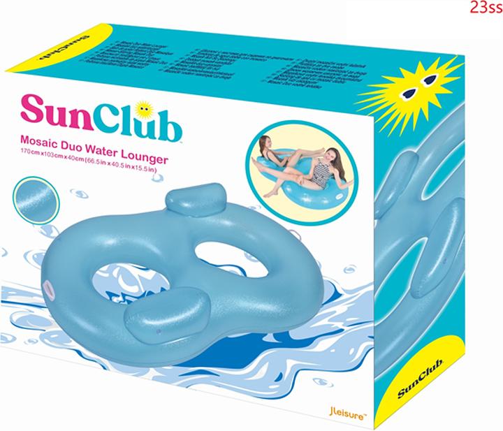 Actual product image Jilong INFLATABLE Couch STRAND CHAIR MOSAIC DUO 188x117CM 33061