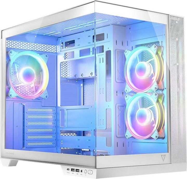 Image du produit Modecom Obudowa Volcano Panorama Apex ARGB 3F biała (AT-PANORAMA-3F-ARGB-20-000000-0002) (ATX, ITX, mATX, Mini-ITX)