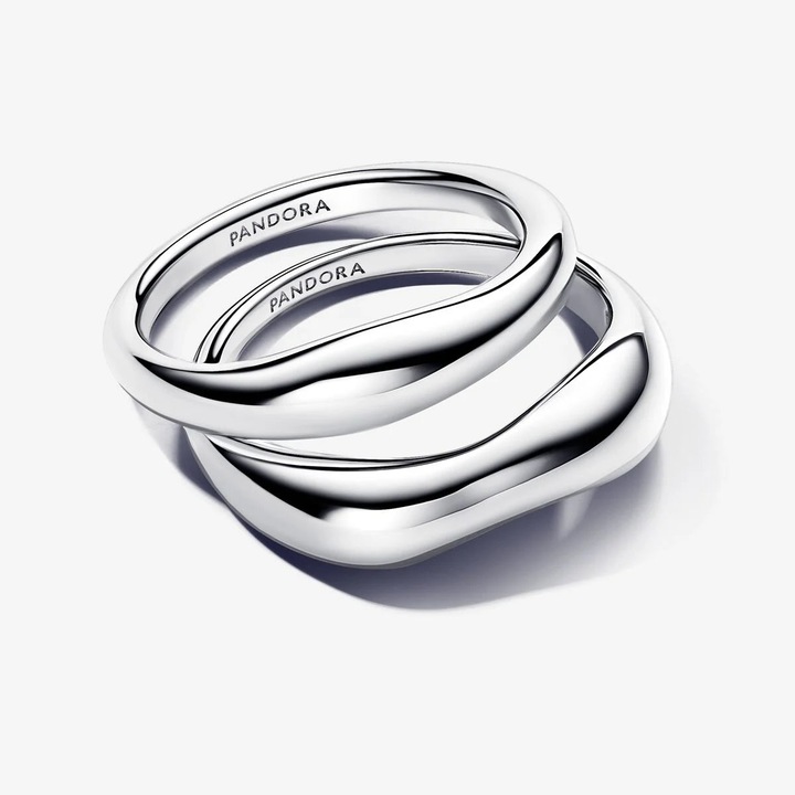 Produktbild Pandora Organisch Geformte Stacking Ringe (54, 925 Silber)