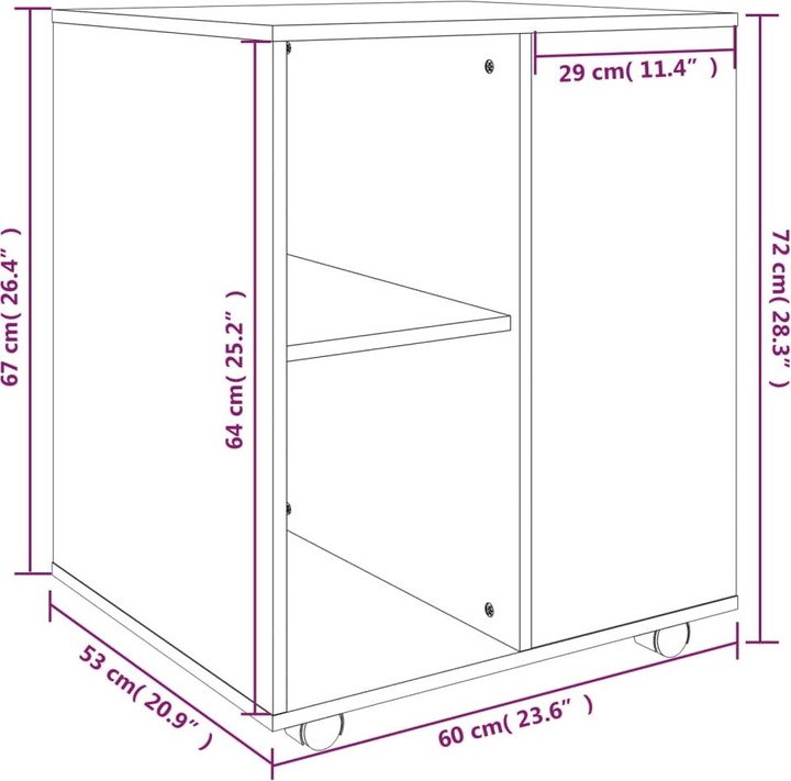 Produktbild VidaXL Herrick (60 x 53 x 72 cm)