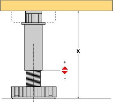 Productafbeelding Franko Stelvoeten voor de sokkel Correct (Universeel zweefvliegtuig, 100 Pcs.)