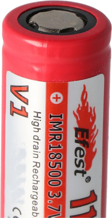 Immagine prodotto Efest Batteria IMR 18500 V1 - (più polo piatto) (1 pz., 18500, 1100 mAh)