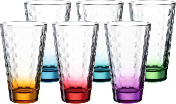 Immagine prodotto Leonardo Bicchiere Optic 300 ml, 6 pezzi, multicolore (0.30 l, 6 x)