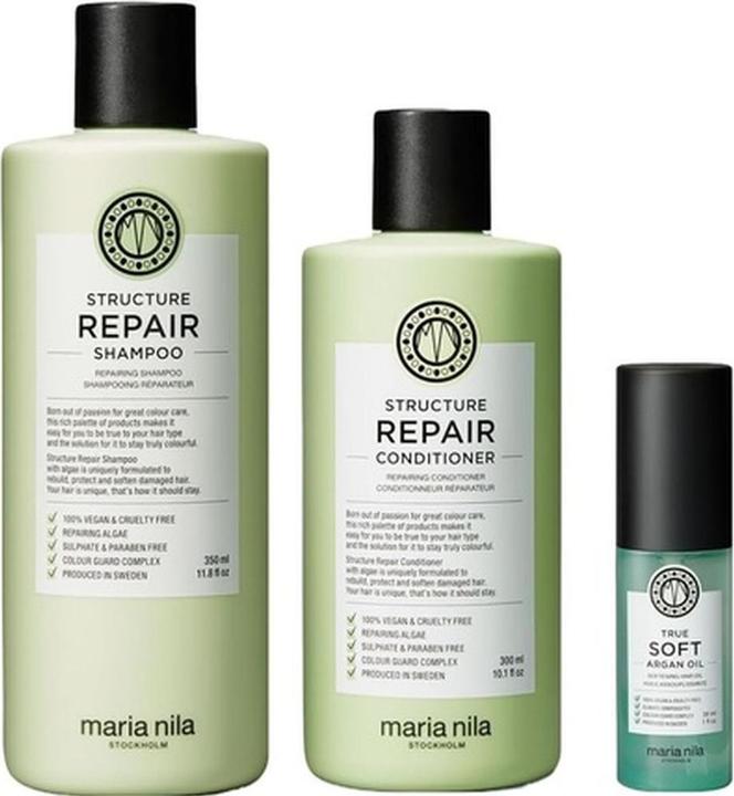 Produktbild Maria Nila Strukturreparatur für geschädigtes und chemisch behandeltes Haar Algenextrakt baut wieder auf und (Flüssiges Shampoo)