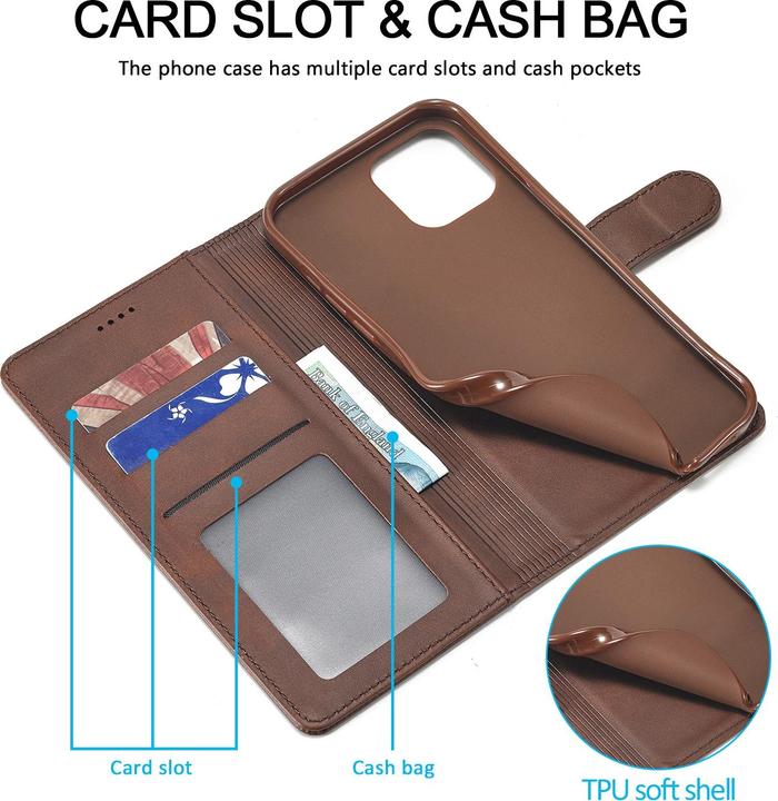 Immagine prodotto Ueli Express Leder Buch Etui Tasche mit Kartenfach (Apple iPhone 13 Pro)