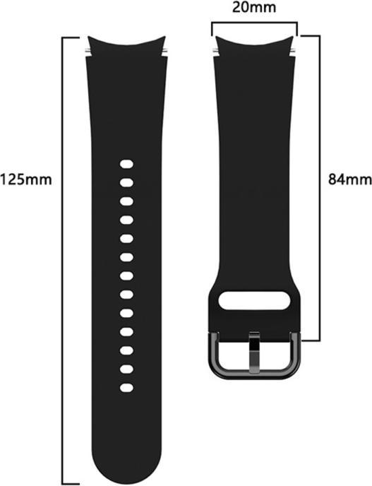 Image du produit Cover-Discount Galaxy Watch 4 42mm - Bracelet sport noir (42 mm, Silicone)