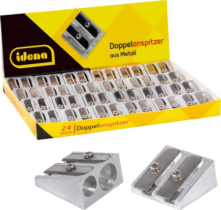 Idena Double sharpener metal