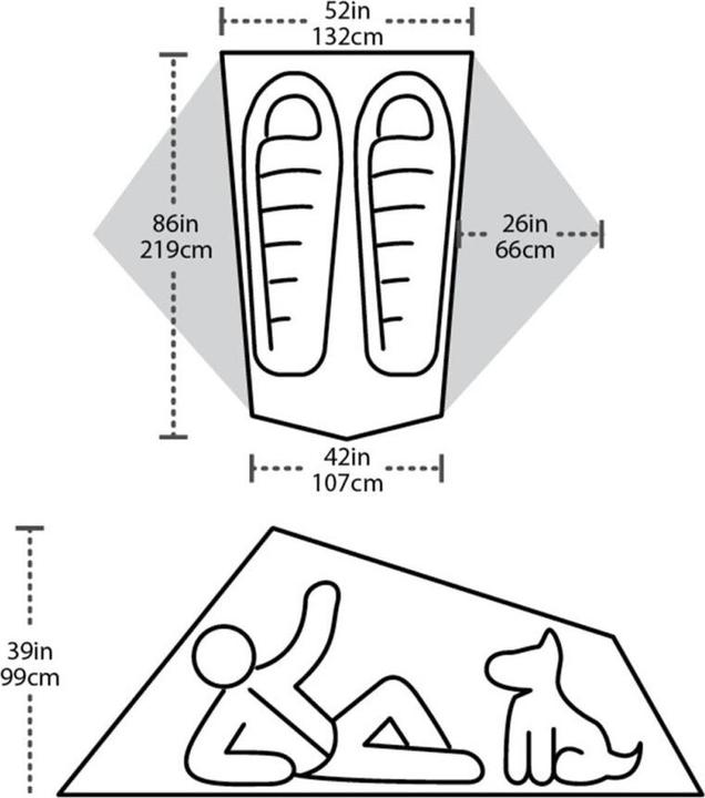 Image du produit Big Agnes Tiger Wall 2 Platinum (Tente igloo, 1.05 kg, 2 personnes)
