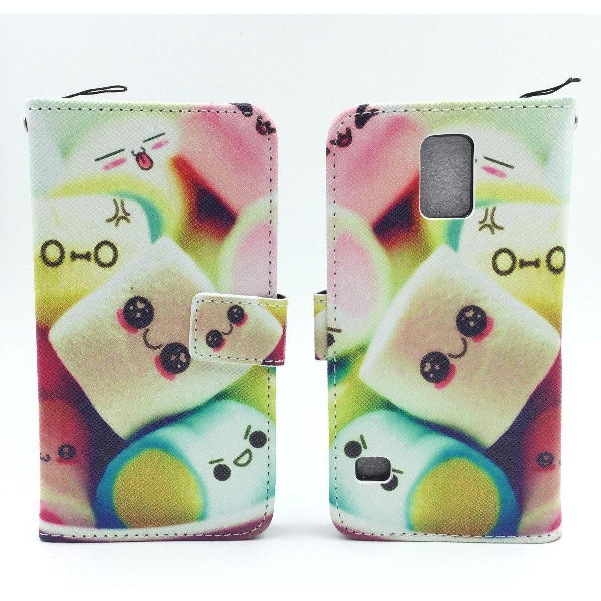 Thumbnail - König Design Schutz Hülle für Samsung Galaxy S5 Marshmallows Tasche Case Cover + 1 Panzer Schutz Glas (Samsung Galaxy S5...